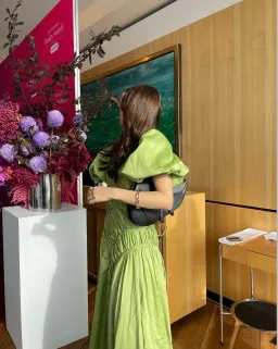 AJE SIREN DRAWSTRING MIDI DRESS for rent on The Volte - image 4