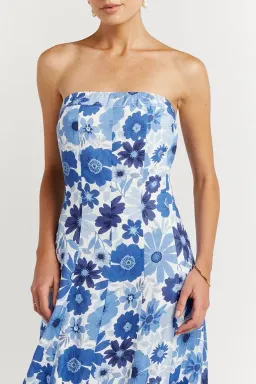 Dissh Lori Bloom Linen Panel Midi Dress Print Size 8 for rent on The Volte - image 3