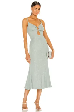MISHA Josette Dress Metallic Seafoam Size 6/XS for rent on The Volte - image 1
