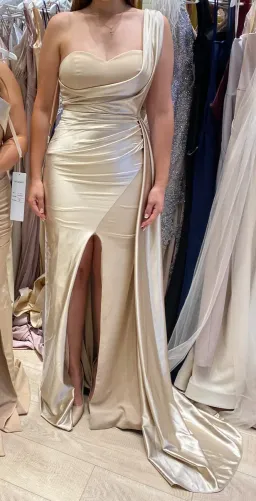 Portia & Scarlett PS5021 Gown Champagne Size 10 for rent on The Volte - image 3