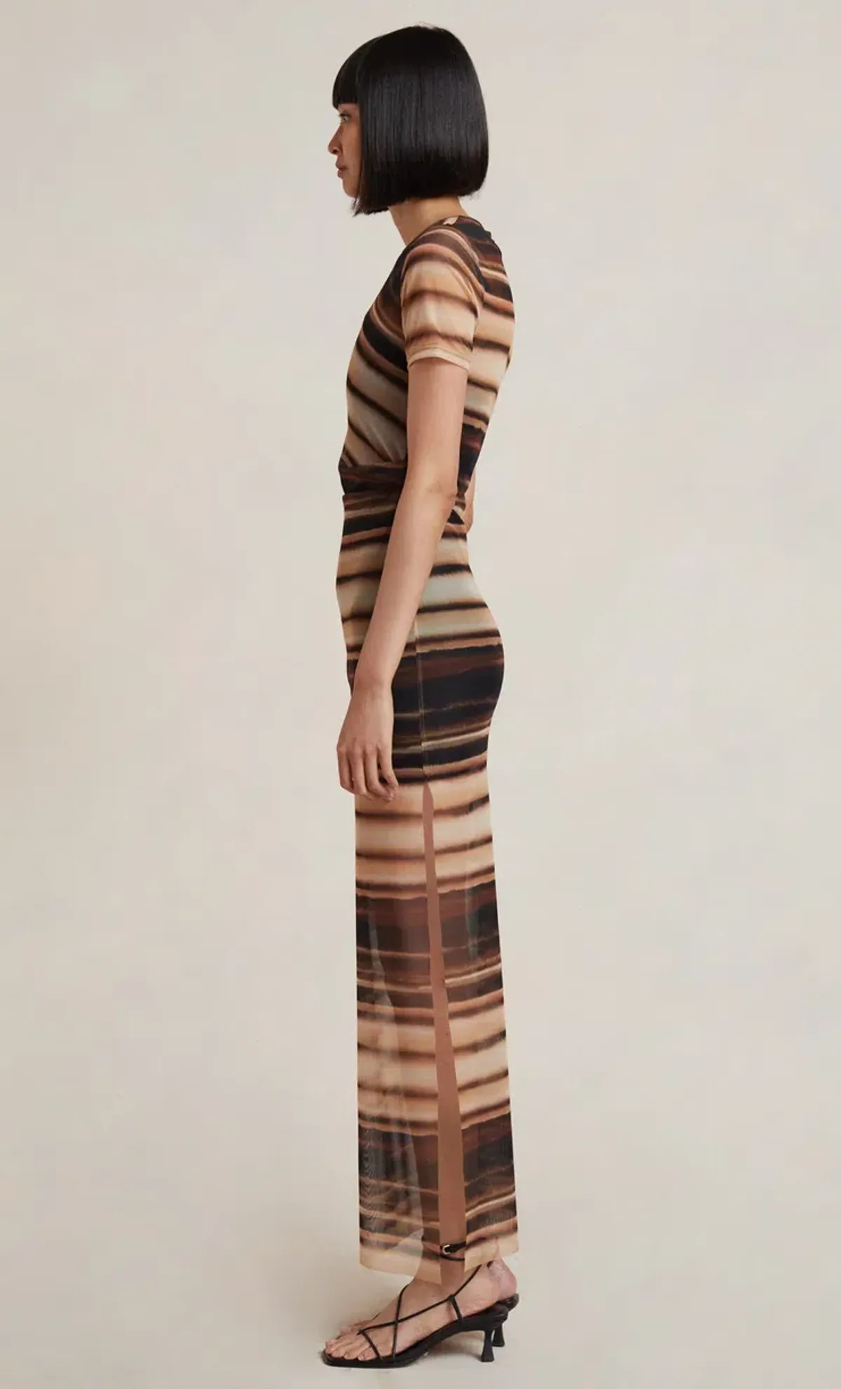 Bec & Bridge  Watercolour Short Sleeve Maxi Dress Print Size 8 - Image 4