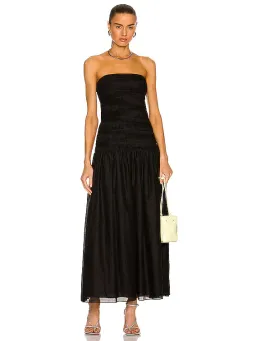 Sir the Label Xanthe Strapless Dress Black Size XS / AU 6 for rent on The Volte - image 1