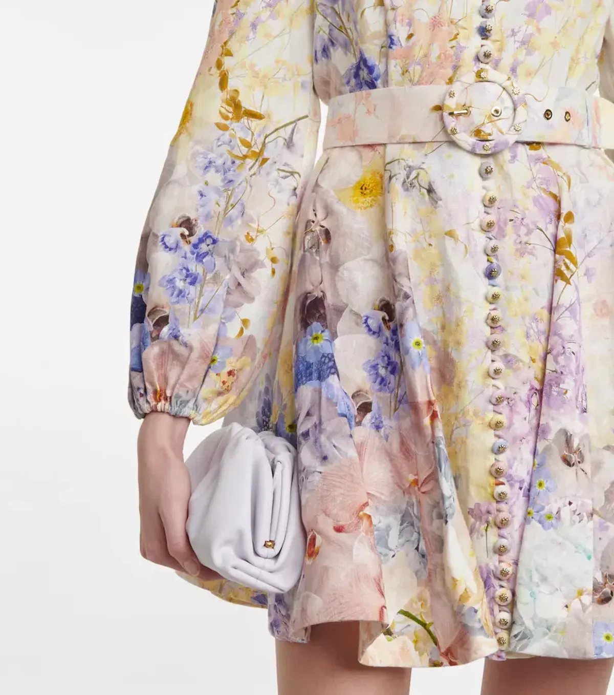 Zimmermann Rhythmic Buttoned Mini Dress Citrus Garden AU12 (22:03) - Image 4