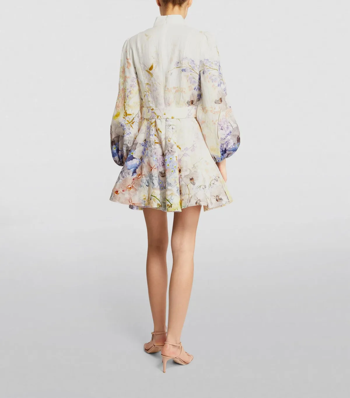 Zimmermann Rhythmic Buttoned Mini Dress Citrus Garden AU12 (22:03) - Image 2