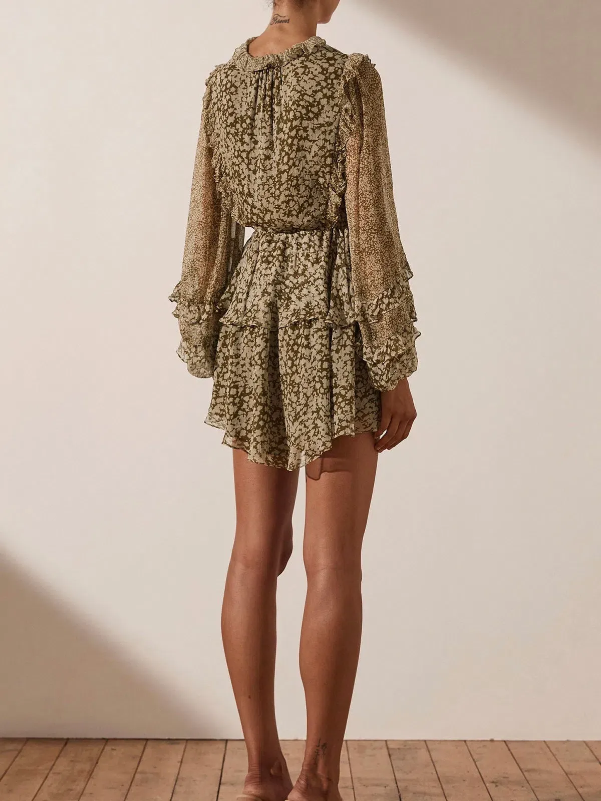 Shona Joy Claudette Mini Dress Print Size 10  - Image 4