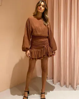 ISSY Blaze Dress in Sienna Size 8 for rent on The Volte - image 1