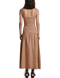  BEC & BRIDGE CAMEL ALAMOS MIDI DRESS - SIZE 6 AU/2 US (RRP $350) for rent on The Volte - image 4