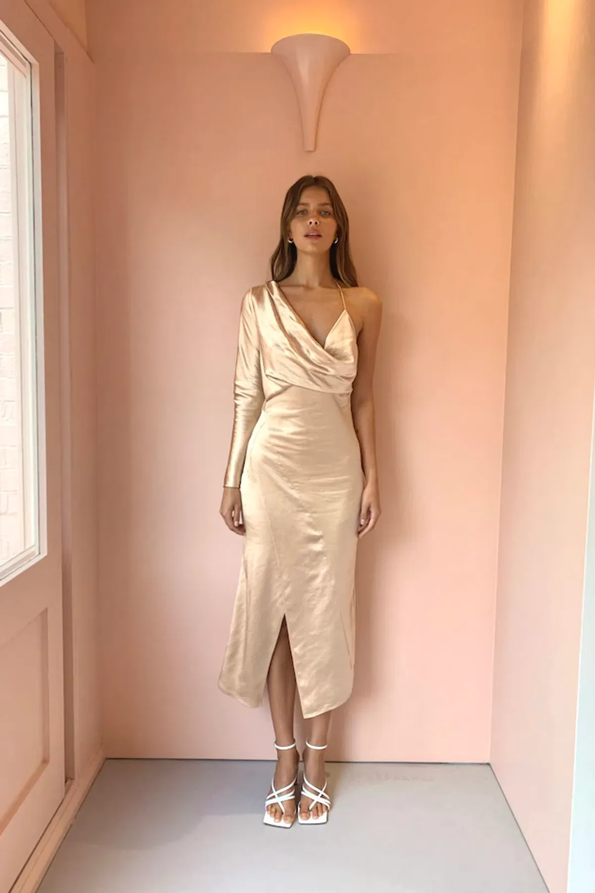 One Fell Swoop Daze Mini Dress Duchess Gold Size 8 - Image 2