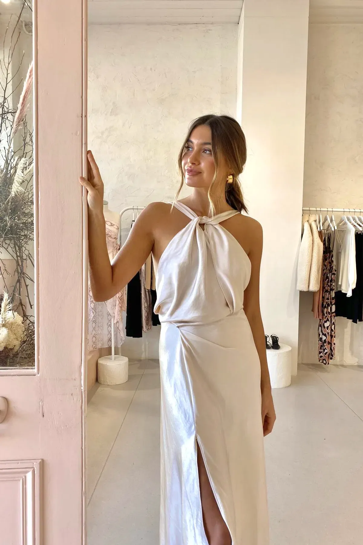 One Fell Swoop Audrey Midi Dress Mother of Pearl Size 8 - Image 10