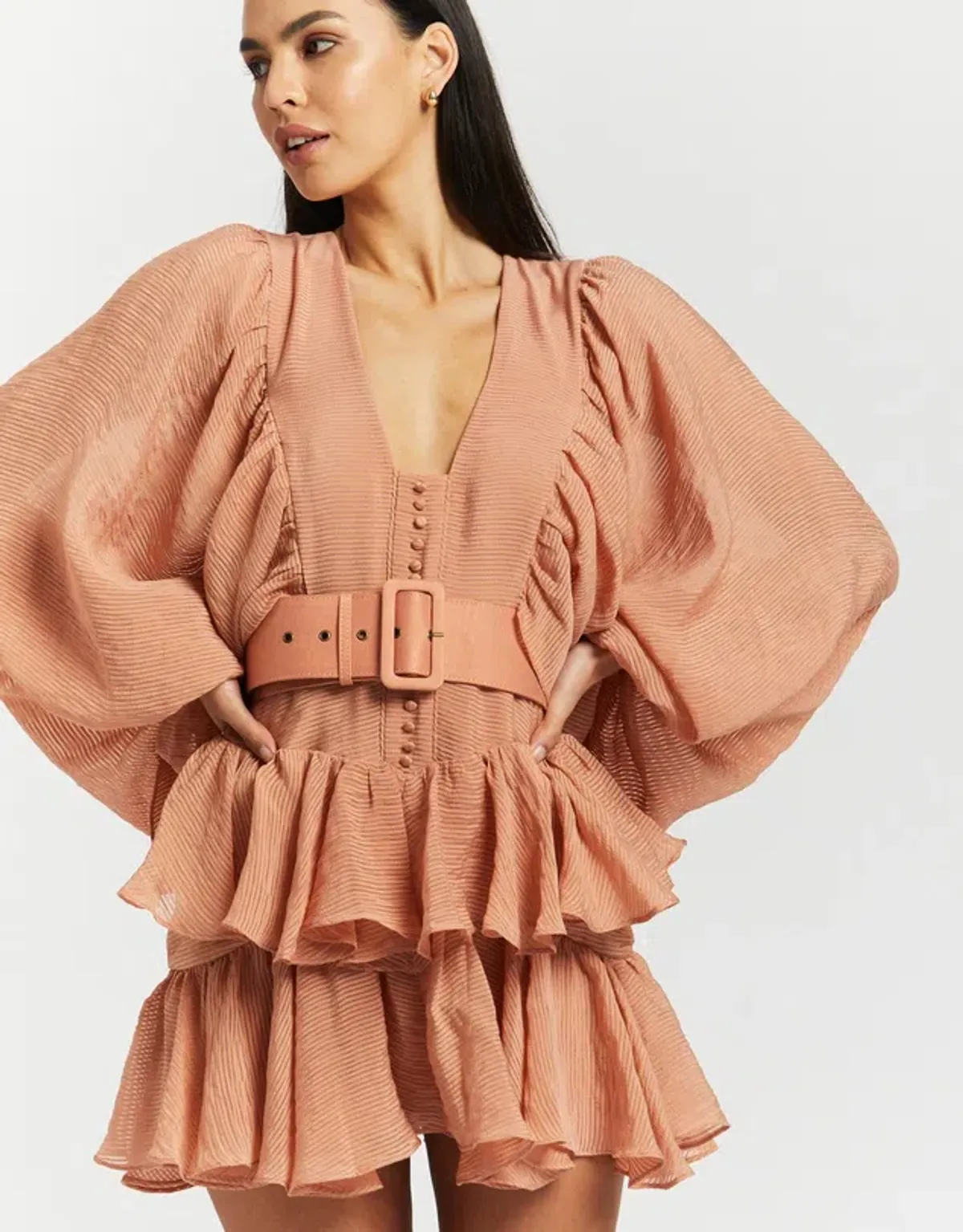 Shona Joy Charlotte Mini Dress in Desert Rose Size 8 - Image 7