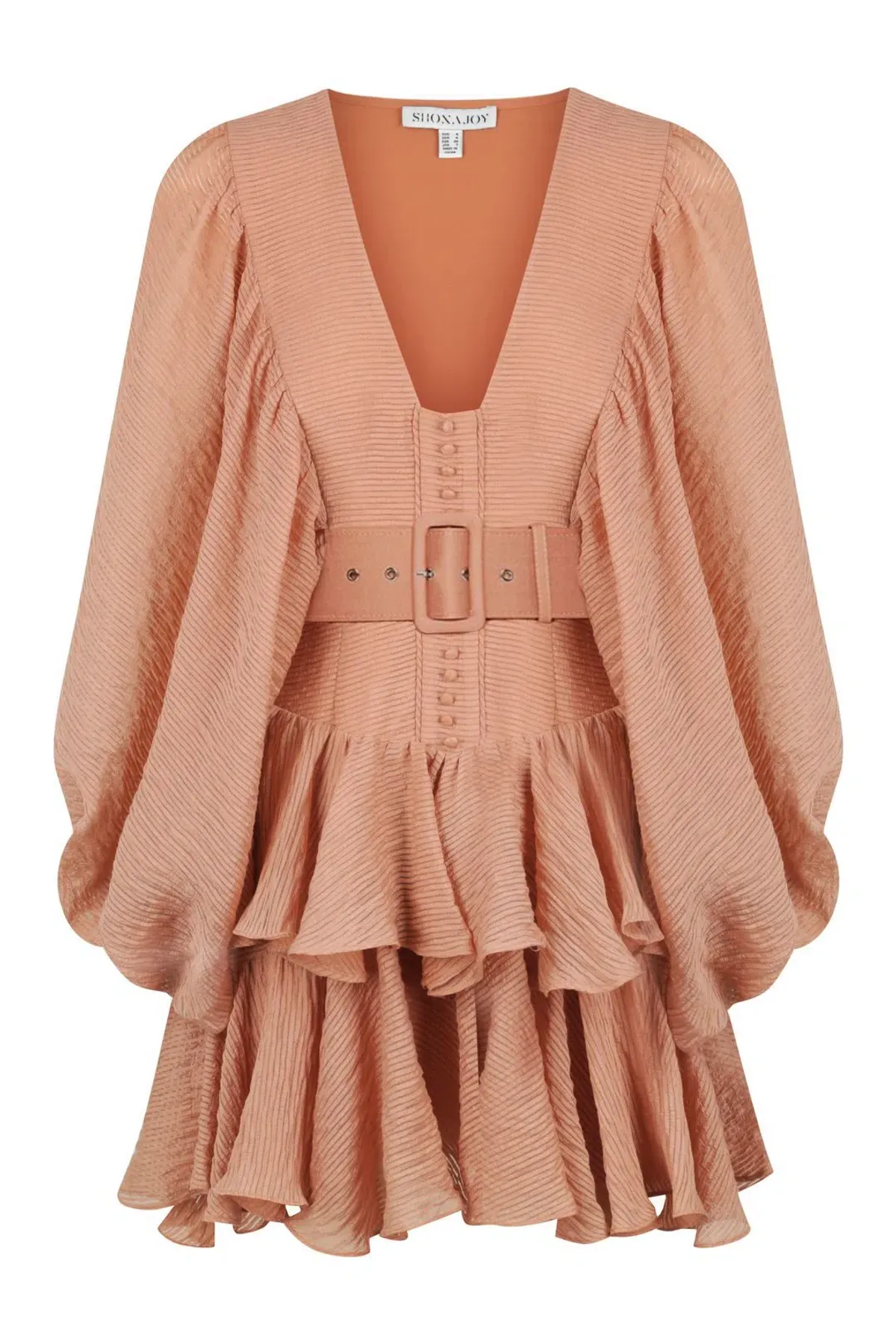 Shona Joy Charlotte Mini Dress in Desert Rose Size 8 - Image 11