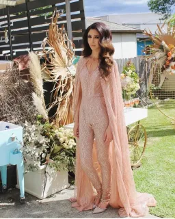 Portia and Scarlett Savanah Rose Gold Jumpsuit Size S for rent on The Volte - image 7