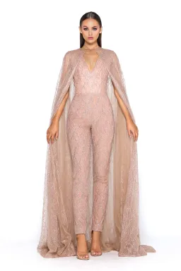 Portia and Scarlett Savanah Rose Gold Jumpsuit Size S for rent on The Volte - image 1