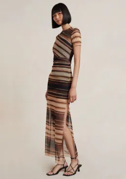 Bec & Bridge Watercolour Short Sleeve Maxi Dress Print Size 14 for rent on The Volte - image 1