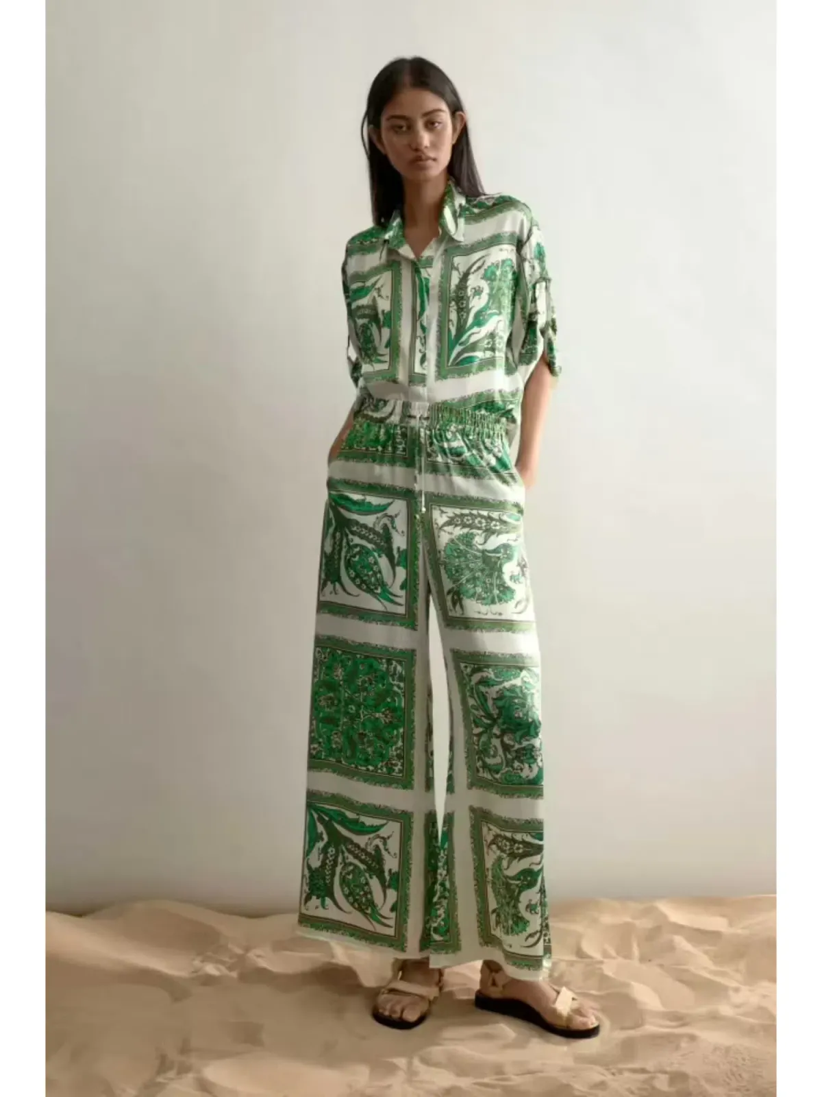 Alemais Lucille Lounge Shirt and Pants Set Print Size AU 6 - Image 1