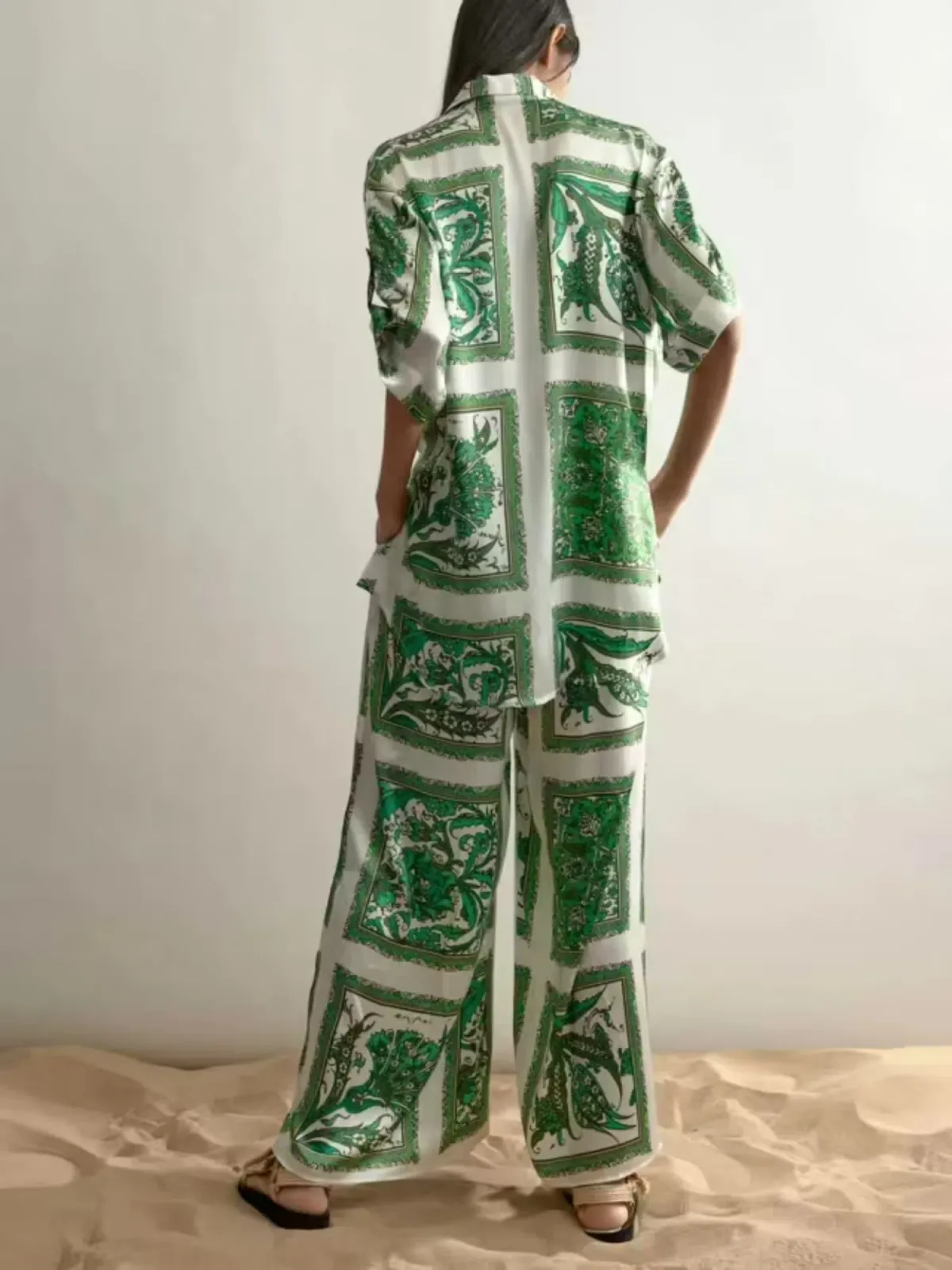 Alemais Lucille Lounge Shirt and Pants Set Print Size AU 6 - Image 2