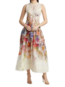 Zimmermann Prima Panelled Midi Dress Print Size 2 for rent on The Volte - image 2