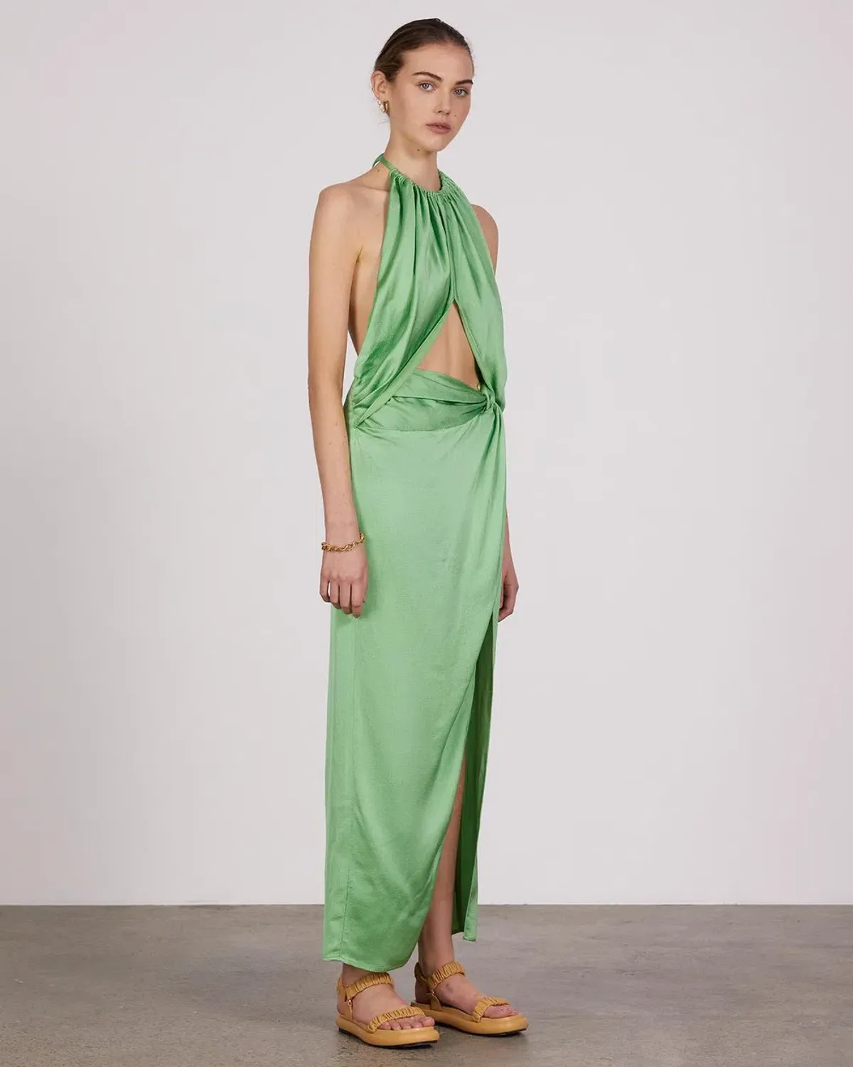 Anna Quan Elyse Dress in Apple Green Size 8 - Image 3
