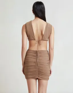 Bec and Bridge Vixen Mini Dress Brown Size 8 for rent on The Volte - image 2