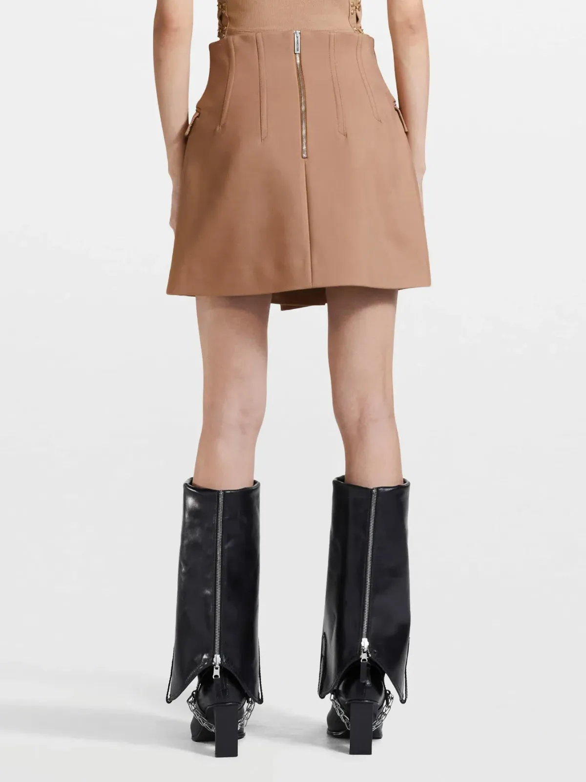 Dion Lee Frame Mini Skirt Brown Size 4 - Image 4