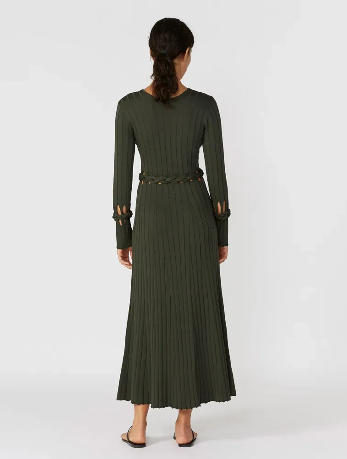 Dion Lee Braid Long Sleeve Dress Green Size 8 - Image 2
