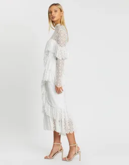 Nicola Finetti Polina Dress White Size 6 for rent on The Volte - image 4