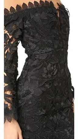 Nicholas Botanical Lace Cocktail Dress Black Size 6 for rent on The Volte - image 3