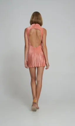 L’Idée Soiree Gisele Mini Dress Spritz Peach Size 12 for rent on The Volte - image 2