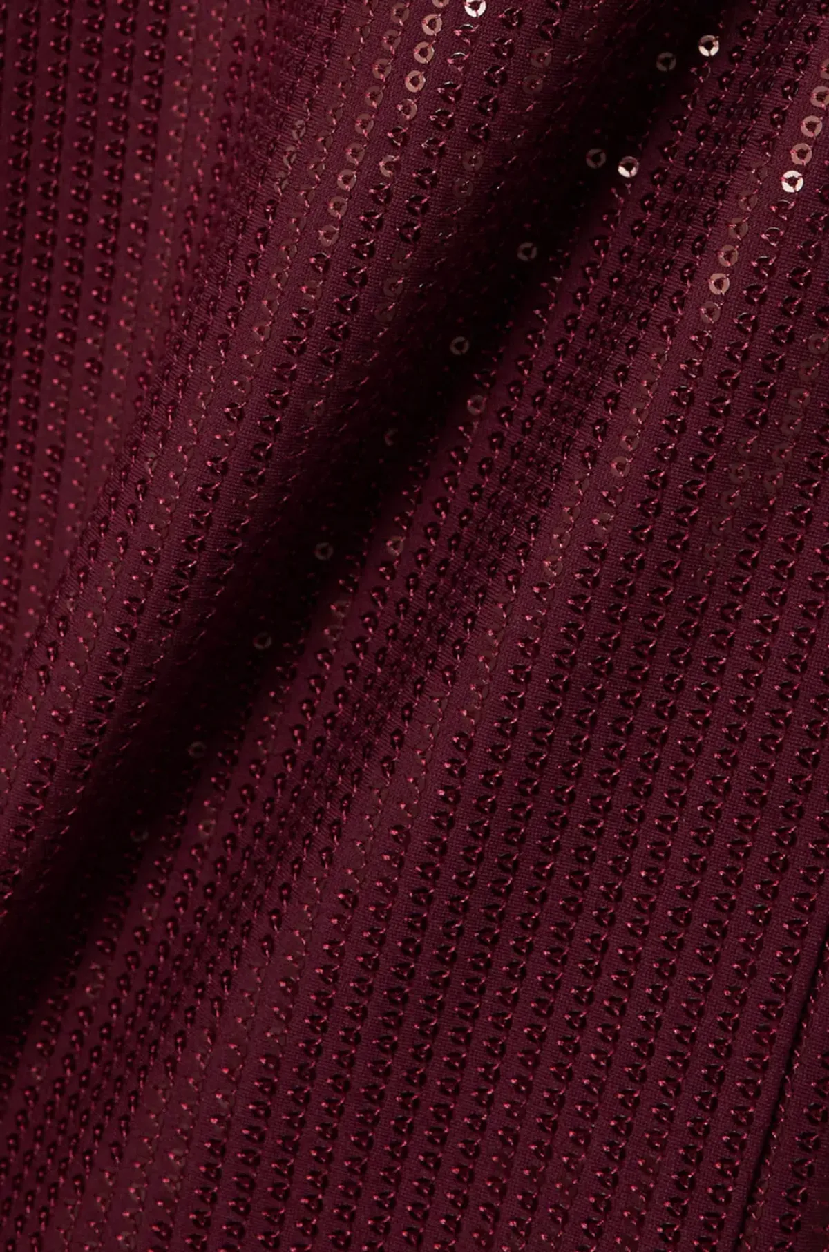 Yara Sequined Jersey Turtleneck Maxi Dress Burgundy Size 10 - Image 2