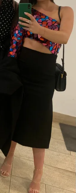 Sherri Hill No.53466 Midi Dress Black Multi Size 4  for rent on The Volte - image 5