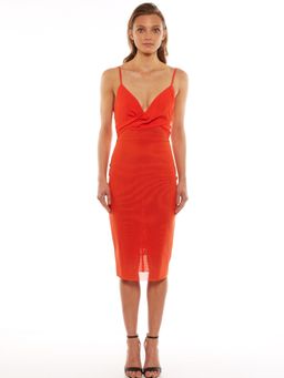 Bec + Bridge Petit Wrap Dress in Orange for rent on The Volte - image 1