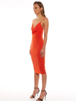 Bec + Bridge Petit Wrap Dress in Orange for rent on The Volte - image 3