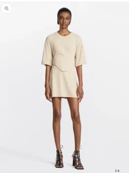 Dion Lee Oversized Undercorset Tunic Dress Sand Size 6 for rent on The Volte - image 1