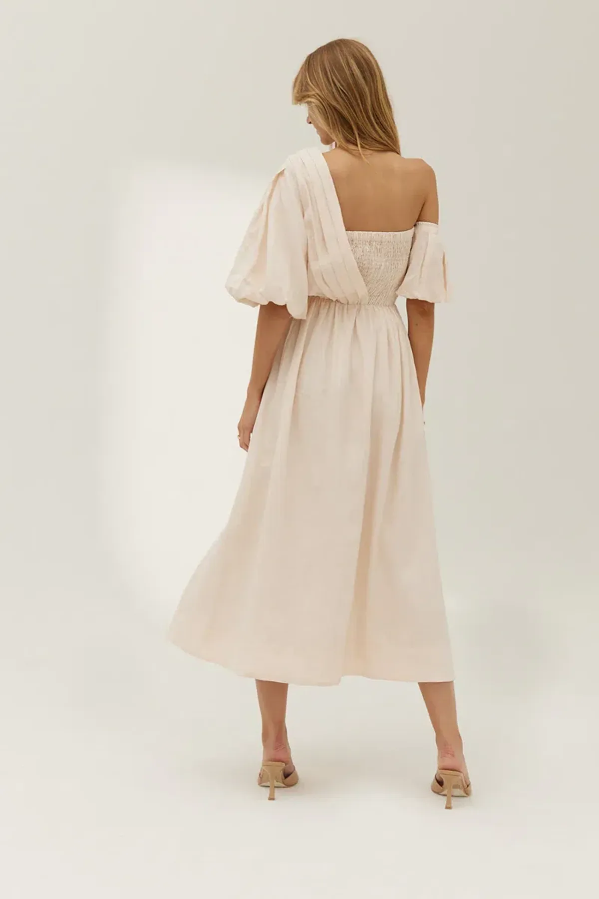 Sovere Delay Midi Dress Oyster Pink Size 8 - Image 2