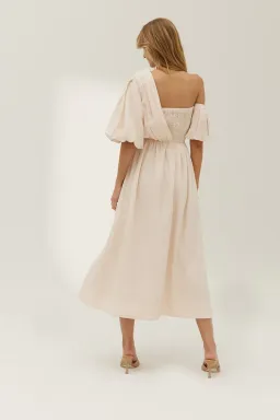 Sovere Delay Midi Dress Oyster Pink Size 8 for rent on The Volte - image 2