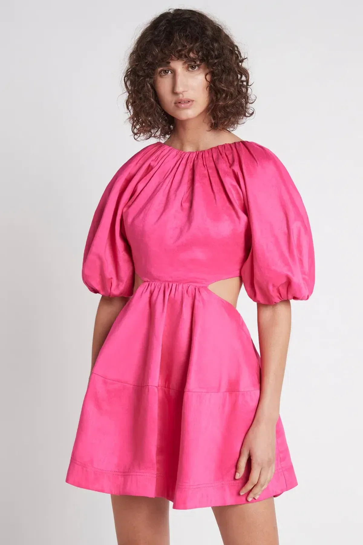 Aje Admiration Lace Up Mini Dress Pink Size 6 - Image 3