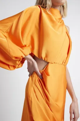 Sheike Juliet Dress Striking Orange Size 8  for rent on The Volte - image 2