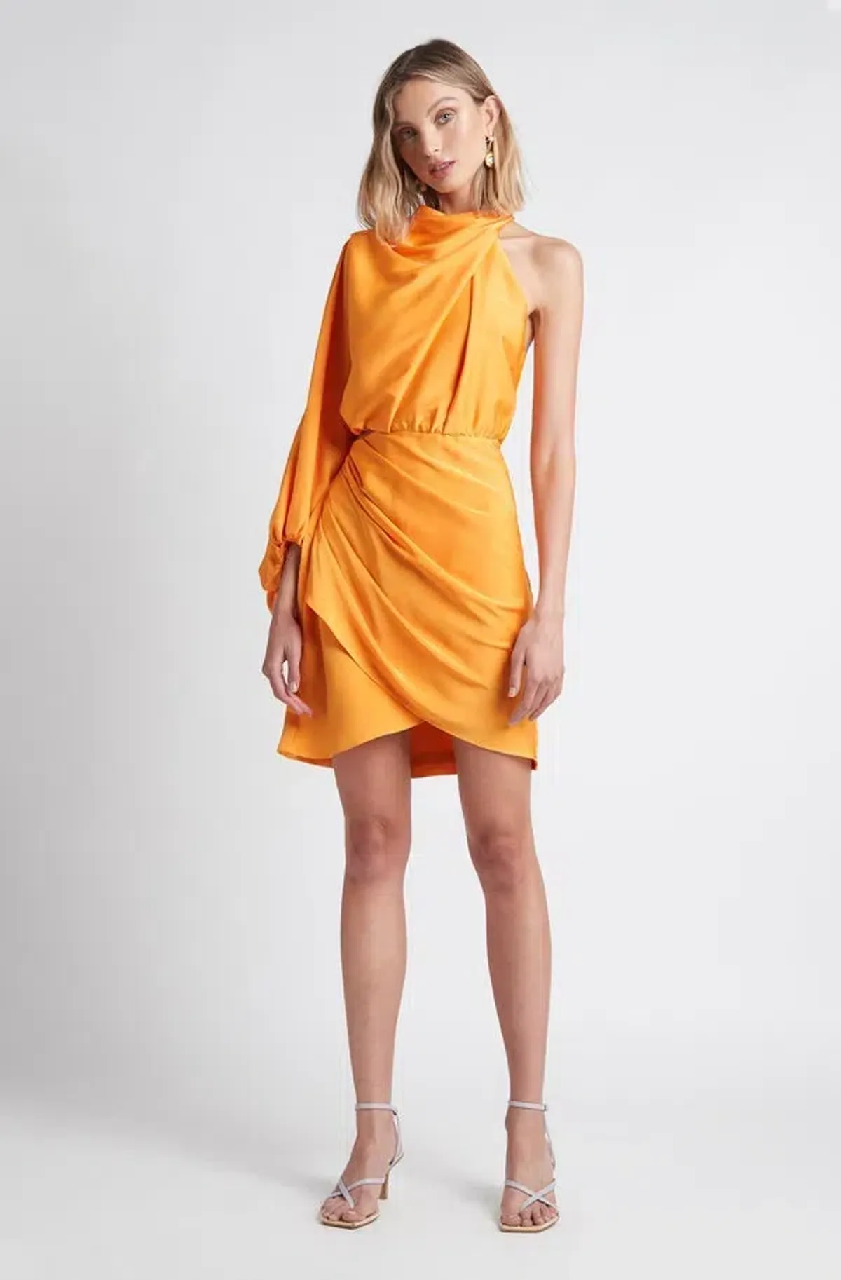 Sheike Juliet Dress Striking Orange Size 8  - Image 1
