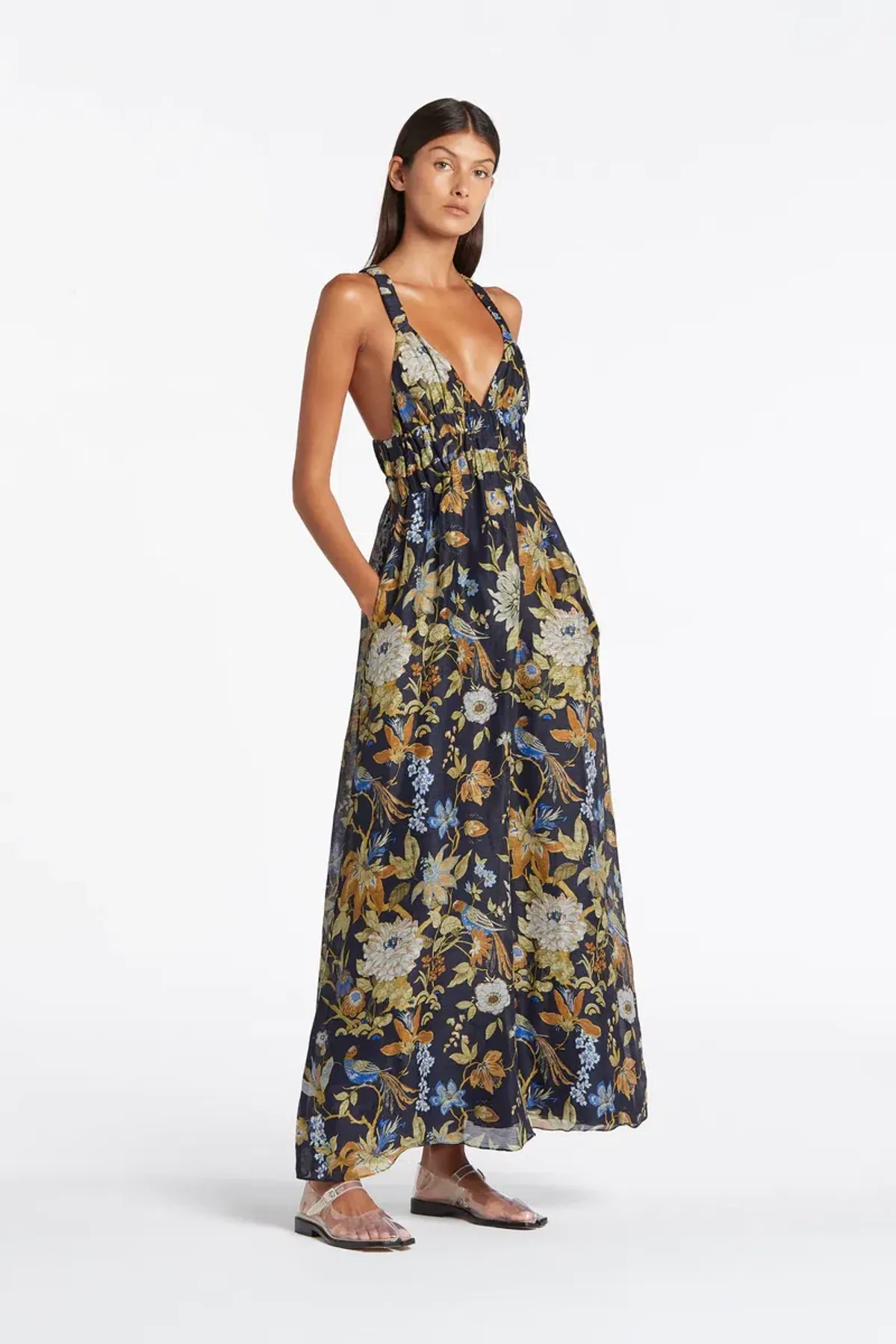 Sir the Label Lilian V Neck Gown Print Size AU 10 - Image 1
