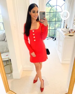 Rebecca Vallance Amanda Long Sleeve Mini Dress Red Size 6 for rent on The Volte - image 5