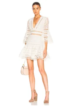 Zimmermann Lovelorn Flutter Mini Dress Ivory Size 8 for rent on The Volte - image 1