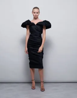 Rachel Gilbert Frey Dress Black Size 3 / AU 12 for rent on The Volte - image 1