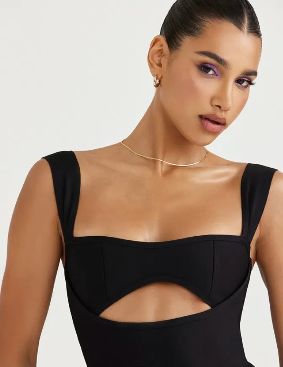 House of CB Yasmeen Bandage Jumpsuit Black Size 6 - Image 3