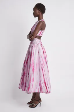 Aje Introspect Cut Out Midi Dress Pink Size 10  for rent on The Volte - image 3