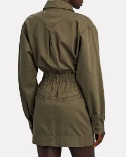 Shona Joy Chiara Utility Mini Dress Khaki Size 10  for rent on The Volte - image 3