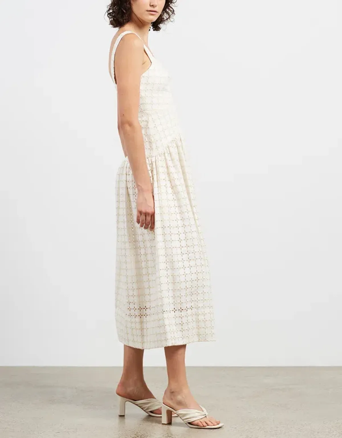 Shona Joy Penelope Midi Dress Cream Size 12  - Image 2