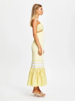 Alice McCall Mango Wild Angels Midi Dress Yellow Print Size 12 for rent on The Volte - image 3