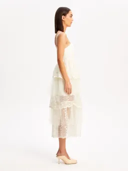 Alice McCall Creme Moonstruck Midi Dress Cream Size 12 for rent on The Volte - image 5