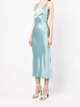 BEC & BRIDGE DUCK EGG VALENTINA MIDI DRESS - SIZE 8 AU/4 US (RRP $260) for rent on The Volte - image 3