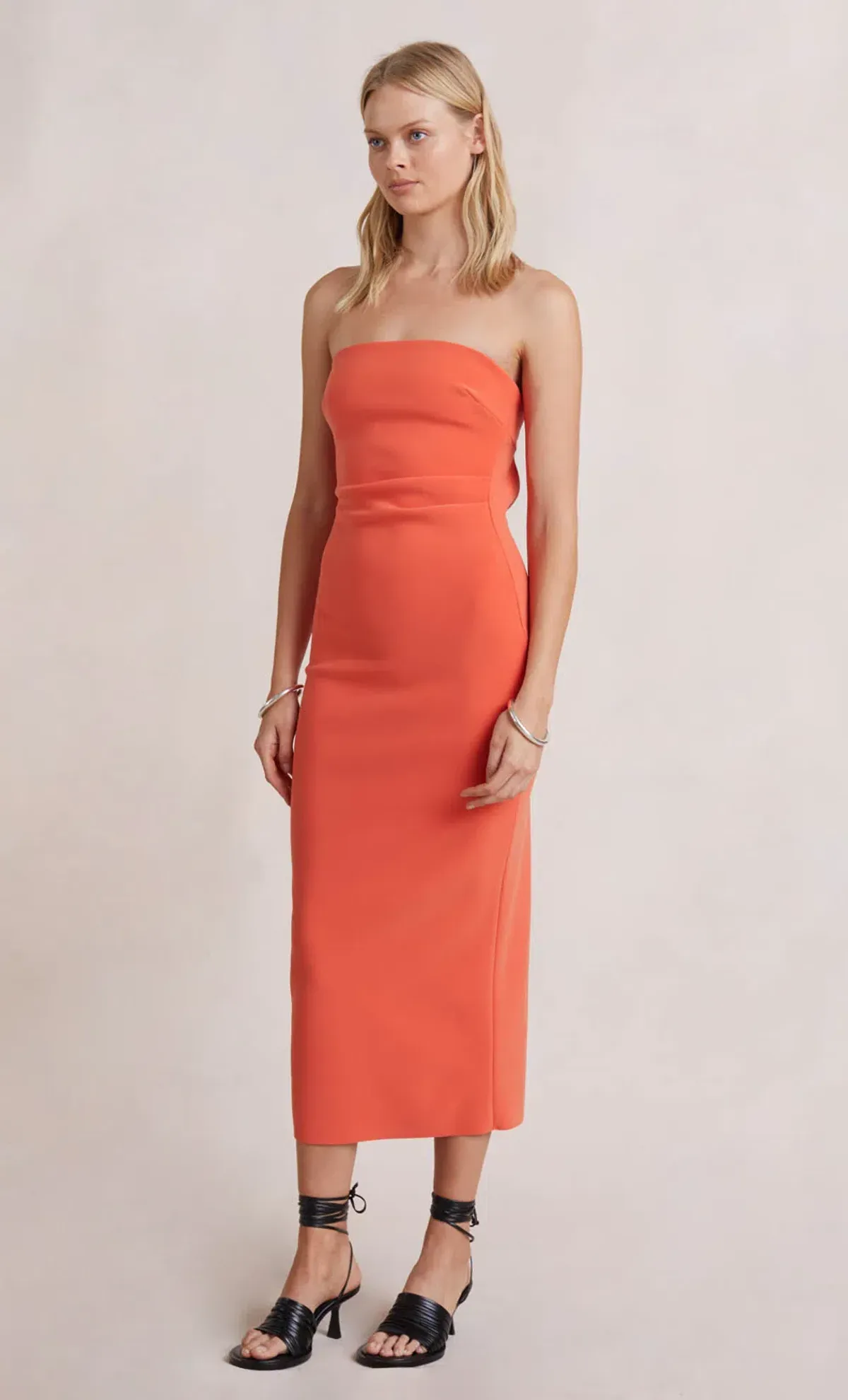 Bec & Bridge Cecily Midi Dress Blood Orange Size 6  - Image 1